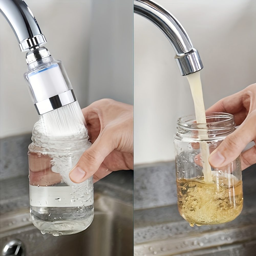 11pcs Water Filter for Sink Faucet - 360° Rotating Swivel Faucet Aerator with Filter, Water Filter Faucet, Faucet Extender for Kitchen Sink, Rotatable Splash-proof Tap Faucet Sprayer Head - Home Water Filtration System, Faucet Attachment