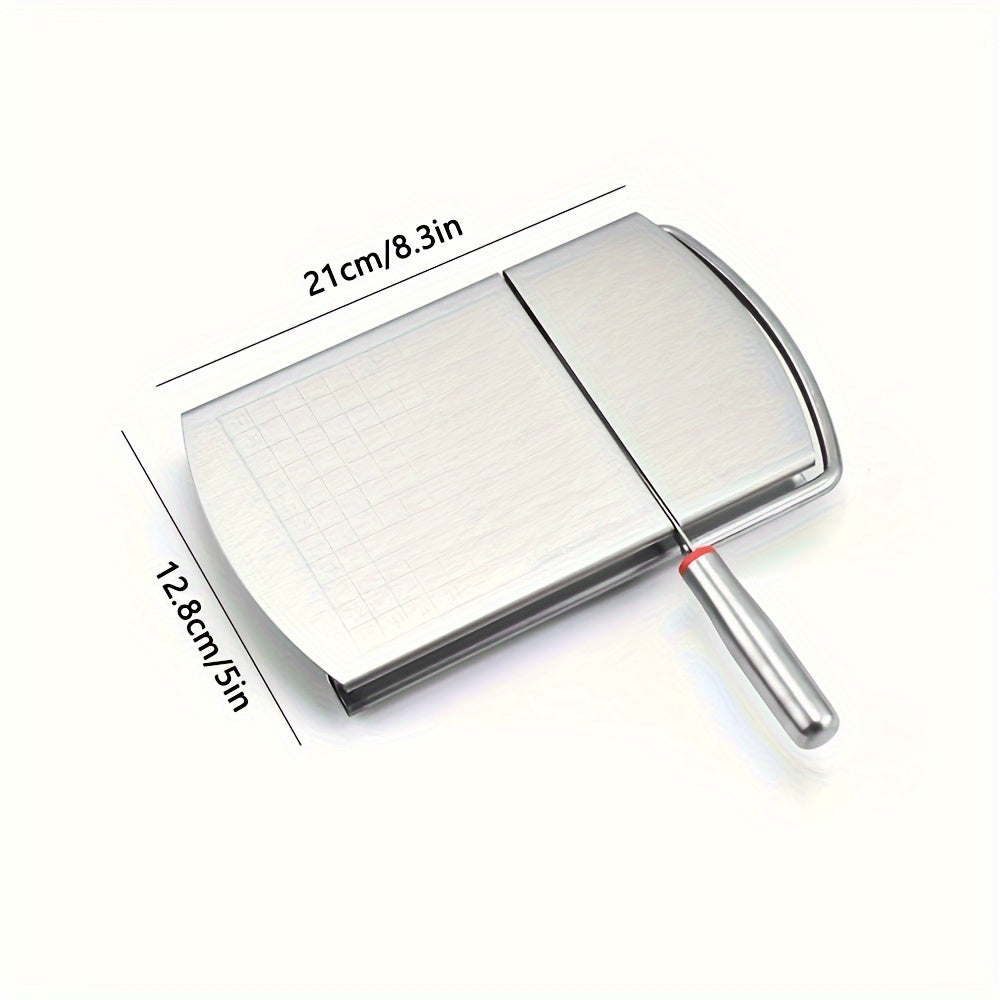1pc, Cheese Slicer, Stainless Steel Cheese Cutter With Measurements, Heavy Duty Butter Cutter, Baking Tools, Kitchen Gadgets, Kitchen Accessories