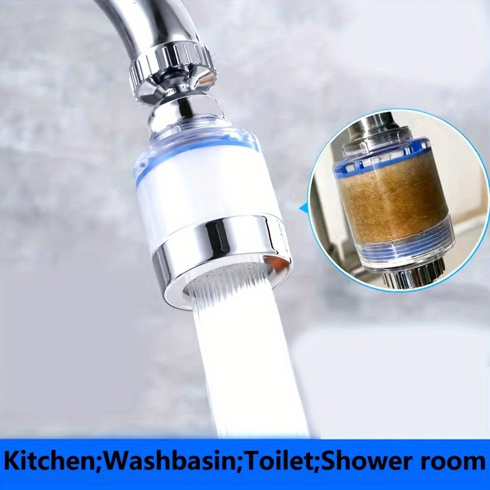 11pcs Water Filter for Sink Faucet - 360° Rotating Swivel Faucet Aerator with Filter, Water Filter Faucet, Faucet Extender for Kitchen Sink, Rotatable Splash-proof Tap Faucet Sprayer Head - Home Water Filtration System, Faucet Attachment